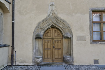 Fototapeta na wymiar Portal am Luther-Haus, Wittenberg