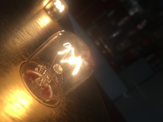 light of glass lamp