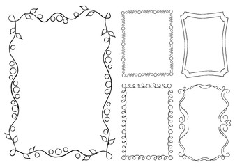 Collection of Frames with Swirls Rectangular Shape