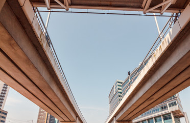 railway bridges on the streets of amsterdam