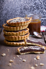 tartlets with salted caramel and chocolate