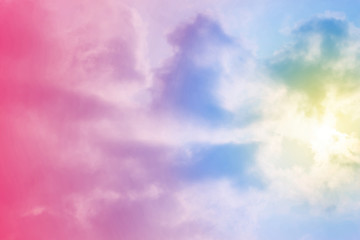 sun and cloud background with a pastel colored


