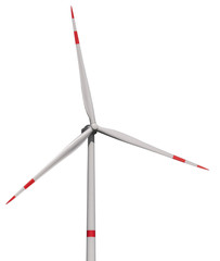 wind turbine isolated on white background
