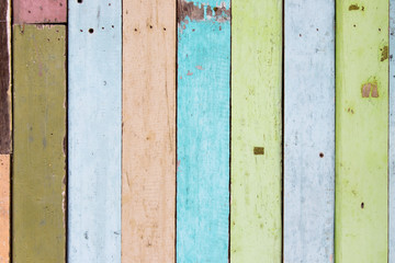 Old various color of wood panel textured background