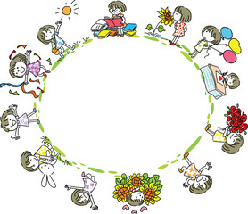 cartoon girls backgrund