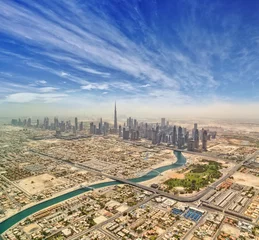 Foto op Canvas Aerial view of Dubai downtown, © Jag_cz