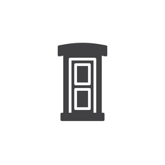 Public toilet vector icon. filled flat sign for mobile concept and web design. Portable street toilet simple solid icon. Symbol, logo illustration. Pixel perfect vector graphics