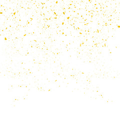 Yellow Confetti Seamless Pattern. Set of Particles.