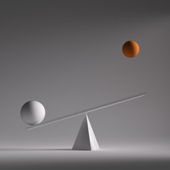 Two spheres in equilibrium