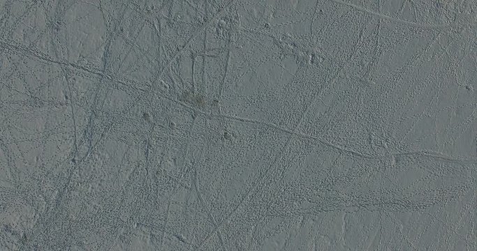 Footprints in the snow, Footprints in the ice river, Footprints of the fishermen. winter fishing on river