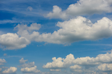 Fototapeta na wymiar Clouds blue sky enviroment sunny spring summer day