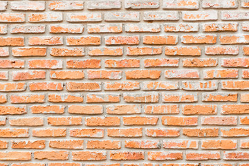 Red brick wall textured background with copy space