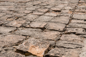 old stone road pavement texture