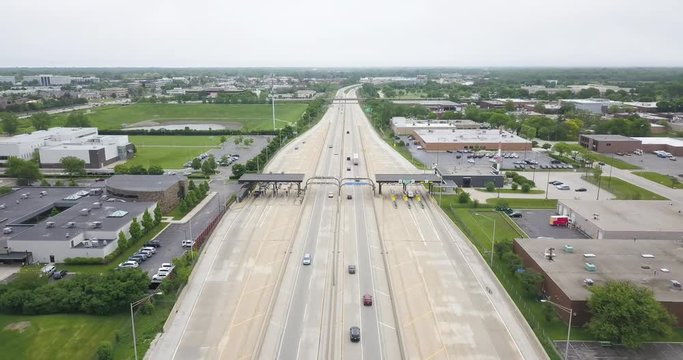 A great way to drive cars and pay a toll on a toll road in the U.S. Height view. Electronic toll only