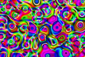 Digital painting neon abstract background