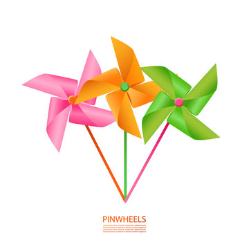 Pinwheels. Vector Illustration
