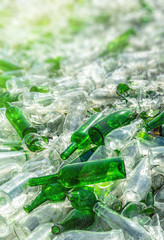 background of recycle pieces of broken glass