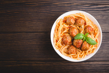 Spaghetti with meatballs