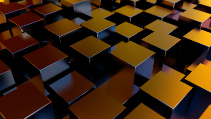 Colored light. Abstract geometric background. 3d render