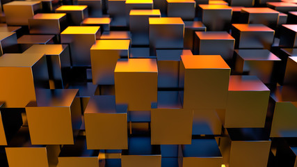 Obraz premium Colored light. Abstract geometric background. 3d render