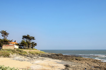 Préfailles. Côte près de la plage de la Raize. Loire Atlantique. Pays de Loire 