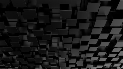 Obraz premium Abstract cubes. Black background. 3d render.