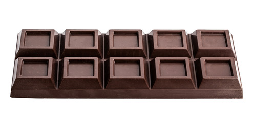 Obraz premium Dark chocolate isolated with shadow on white background. Clipping path