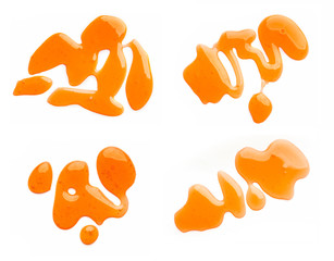 Honey spots isolated on white background