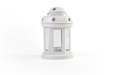 Christmas decorative white lantern