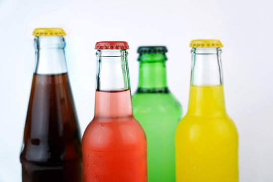 Colorful cold soda drinks 