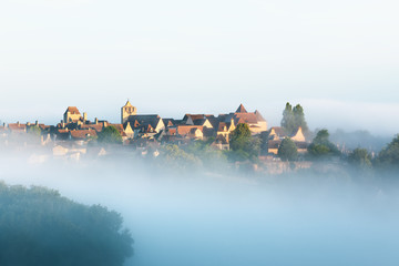 Village of Domme in Dordogne department in France