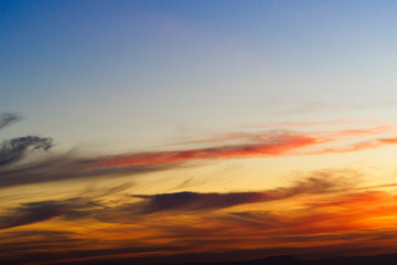 Spectacular colorful sunset skies. Nature abstract background.