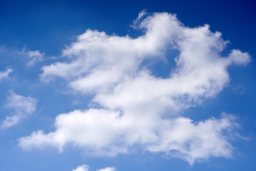 Beautiful clouds in the peaceful sky.