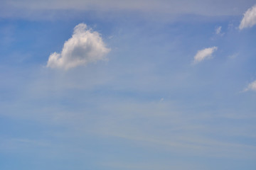 Beautiful clouds in the peaceful sky.