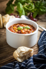 Mexican chili con carne.