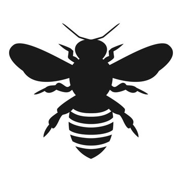 silhouette honey bee icon
