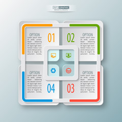 Abstract 3D Paper Infographics
