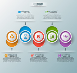 Abstract 3D Paper Infographics