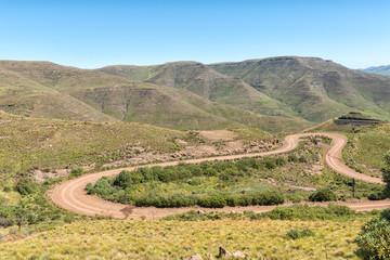 Hairpin bends in the Naudes Nek Pass
