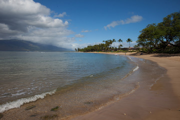 Beautiful tropical beach scene in Kauai, Hawaii