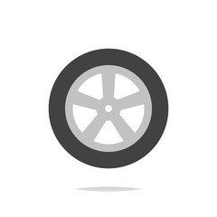 Obraz premium Car wheel vector isolated