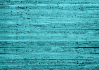 Obraz premium Green wooden wall with horizontal planks