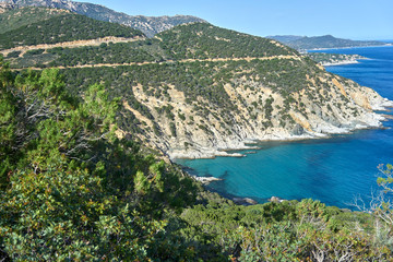 Fototapeta na wymiar Mediterranean sea, scenic landscape view