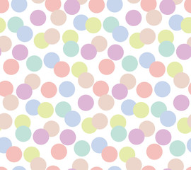 Pale color random polka dot seamless pattern
