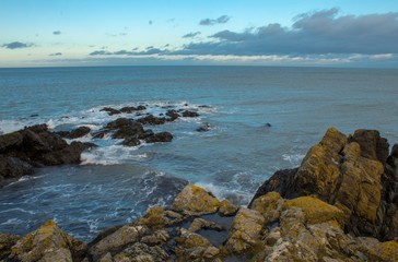 Fototapeta na wymiar A Rocky Coastline in County Wicklow, Ireland