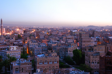 Sanaa. Morning view on the old city