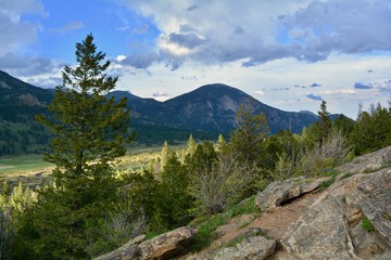 Naklejka na ściany i meble Rocky Mountain National Park Landscape Estes Park Colorado