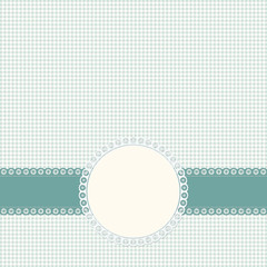 banner and patch on colored background