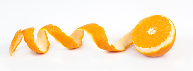 orange fruit on white background isolate.