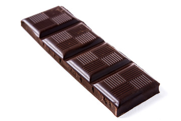 Chocolate bar isolated on white background